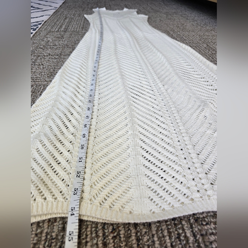 Nicholas Simmy Crochet Midi Dress in Ivory Sleeveless NWT Womens Small - Picture 10 of 11